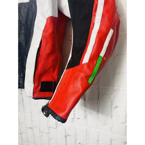 Mens Ducati Dainese Corse Perforated Leather Motorcycle Jacket XXL - Picture 3 of 16